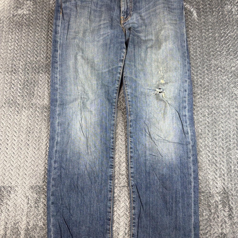 Levi's 751 Jeans Mens 34x32 Standard Fit Blue Medium Wash Denim Straight Stretch